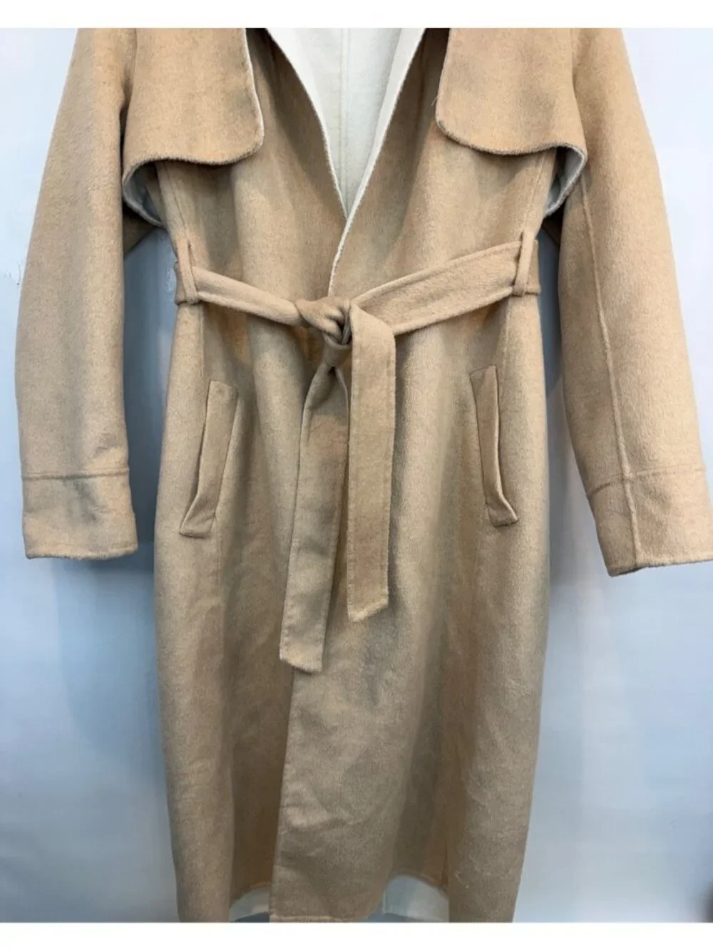 J. Crew Women's Harriet Trench Coat Size Small Double Faced Blend Natural Sand